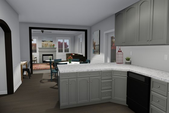 Interior - Kitchen 1 for Traditional House Plan #1060-7 - 5 bed, 3.5 bath