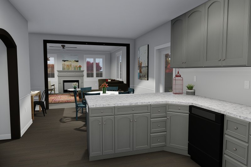 Architectural House Design - Interior - Kitchen 1 for Traditional House Plan #1060-7 - 5 bed, 3.5 bath