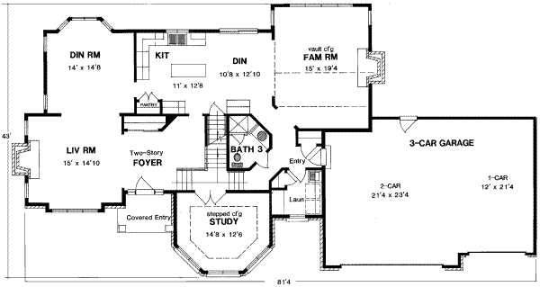 European Floor Plan - Main Floor Plan #316-104