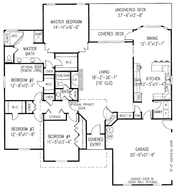 Architectural House Design - Contemporary Floor Plan - Main Floor Plan #11-248