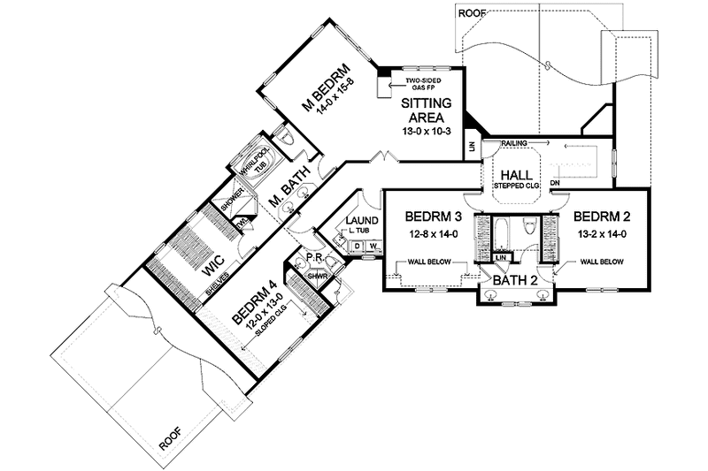 Home Plan - Floor Plan - Upper Floor for Craftsman House Plan #328-411 - 4 bed, 3.5 bath