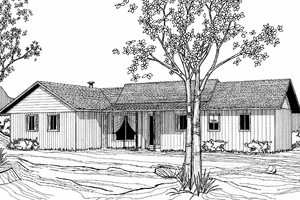 Ranch Exterior - Front Elevation Plan #60-877