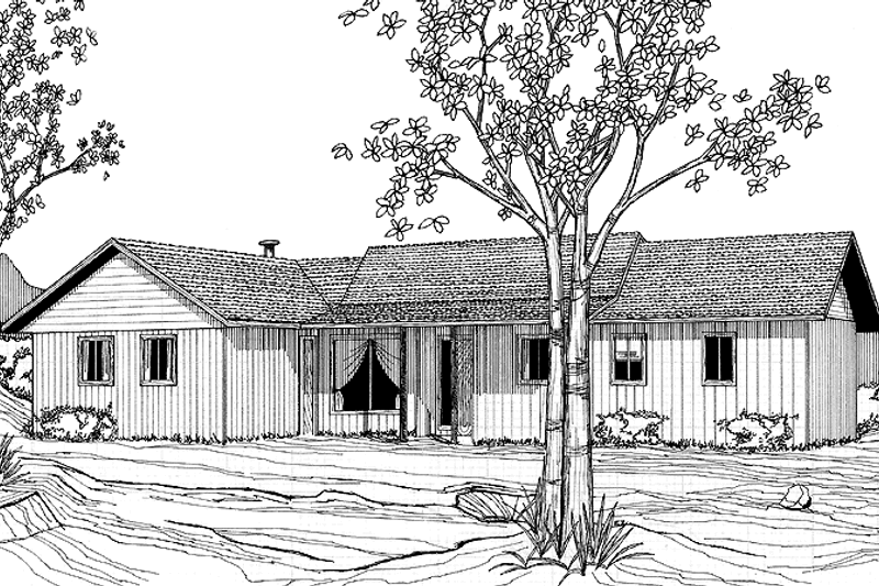 Home Plan - Ranch Exterior - Front Elevation Plan #60-877