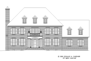 Classical Exterior - Front Elevation Plan #929-626