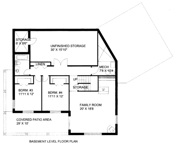Bungalow Floor Plan - Lower Floor Plan #117-637