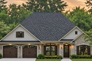 Southern Exterior - Front Elevation Plan #21-576