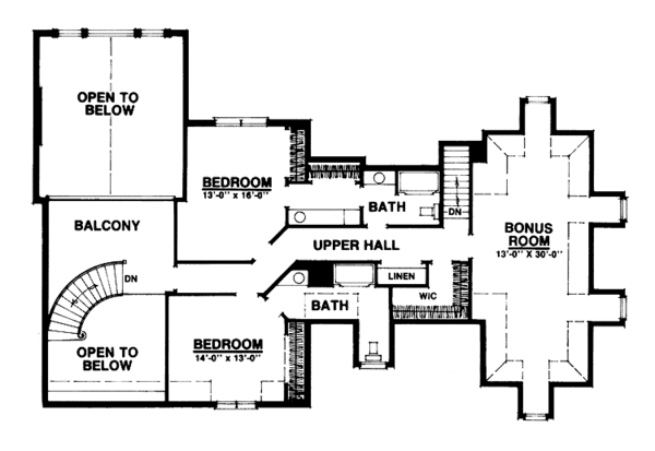 Home Plan - Country Floor Plan - Upper Floor Plan #1016-17