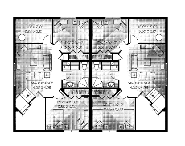 Architectural House Design - Craftsman Floor Plan - Lower Floor Plan #23-2452