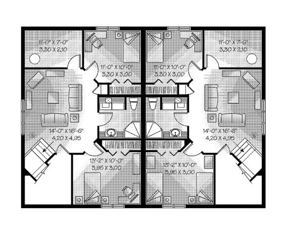 Craftsman Floor Plan - Lower Floor Plan #23-2452
