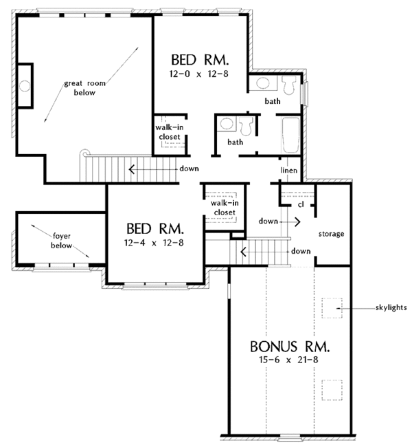 Dream House Plan - Country Floor Plan - Upper Floor Plan #929-324