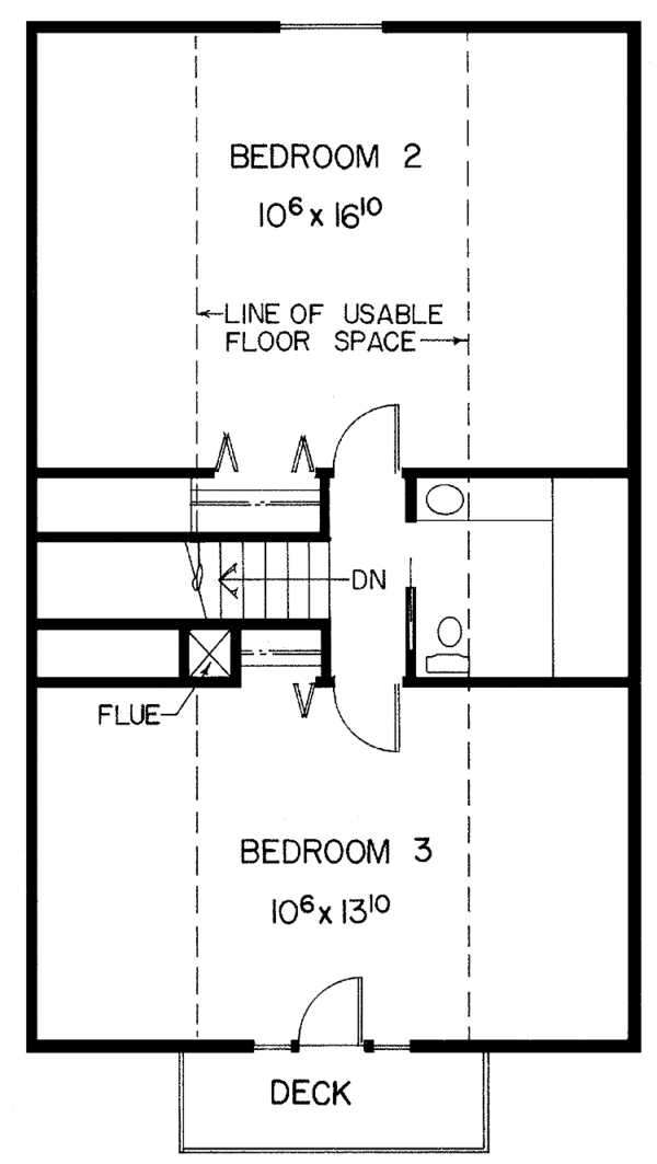 Contemporary Floor Plan - Upper Floor Plan #60-659