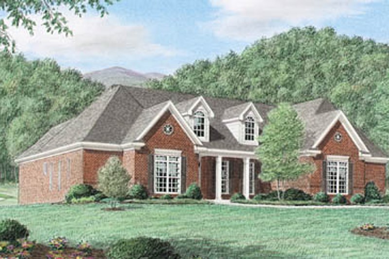 Dream House Plan - Traditional Exterior - Front Elevation Plan #34-116