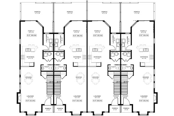 Floor Plan - Main Floor for Contemporary House Plan #1101-36 - 10 bed, 8 bath
