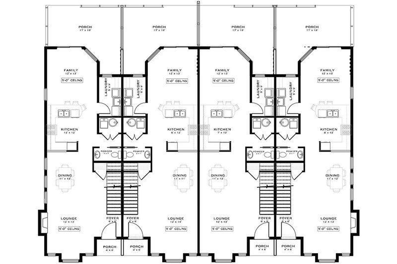 Architectural House Design - Floor Plan - Main Floor for Contemporary House Plan #1101-36 - 10 bed, 8 bath