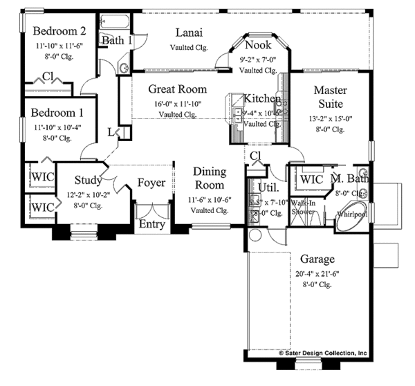 Dream House Plan - Mediterranean Floor Plan - Main Floor Plan #930-299
