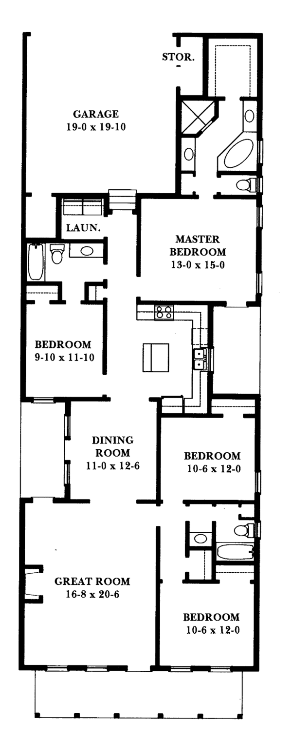 House Design - Victorian Floor Plan - Main Floor Plan #1047-13