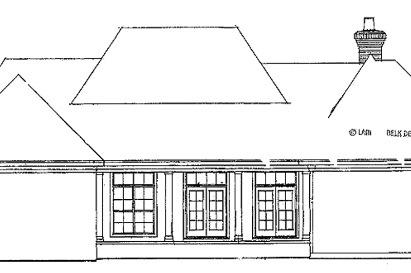 Home Plan - Exterior - Rear Elevation for Country House Plan #952-246 - 4 bed, 2.5 bath