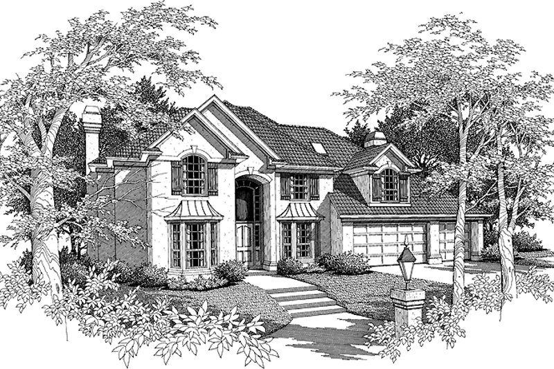Architectural House Design - Exterior - Front Elevation 3 for Country House Plan #48-725 - 4 bed, 4 bath
