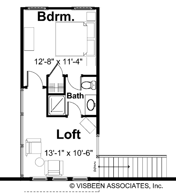 House Plan Design - Traditional Floor Plan - Upper Floor Plan #928-111