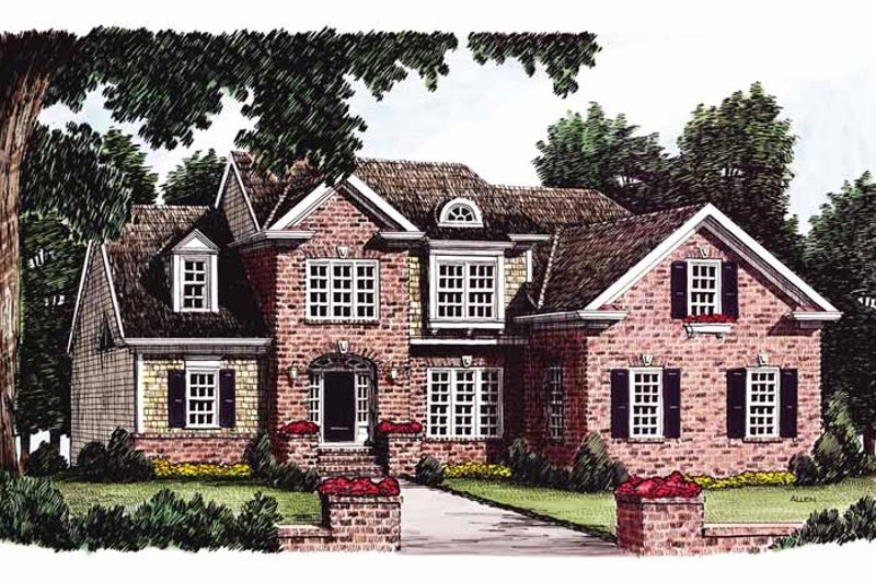 Dream House Plan - Colonial Exterior - Front Elevation Plan #927-764