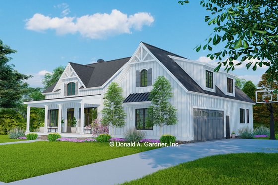 Exterior - Front Elevation 4 for Modern House Plan #929-1173 - 4 bed, 3 bath