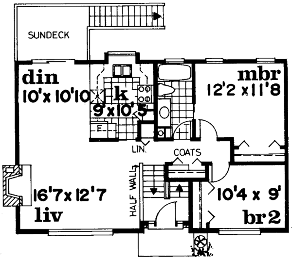 House Plan Design - Contemporary Floor Plan - Main Floor Plan #47-709