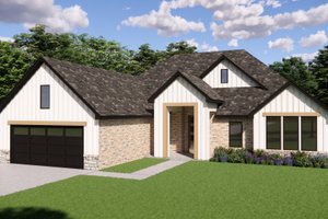 Exterior - Front Elevation 3 for Contemporary House Plan #1119-4 - 4 bed, 2 bath
