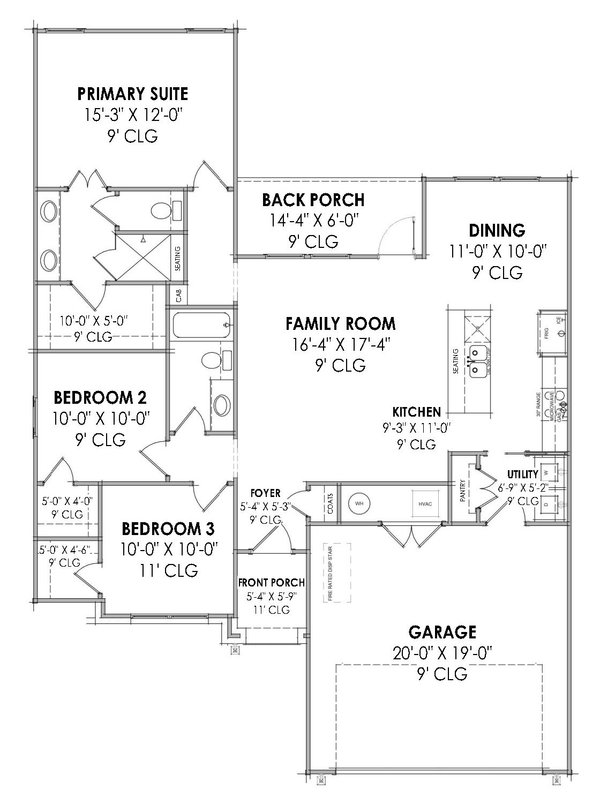 Traditional Floor Plan - Main Floor Plan #1096-119