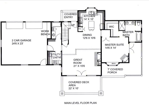 Dream House Plan - Craftsman Floor Plan - Main Floor Plan #117-924