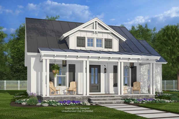 Farmhouse Style House Plan - 2 Beds 2 Baths 1004 Sq/Ft Plan #51-1446 ...
