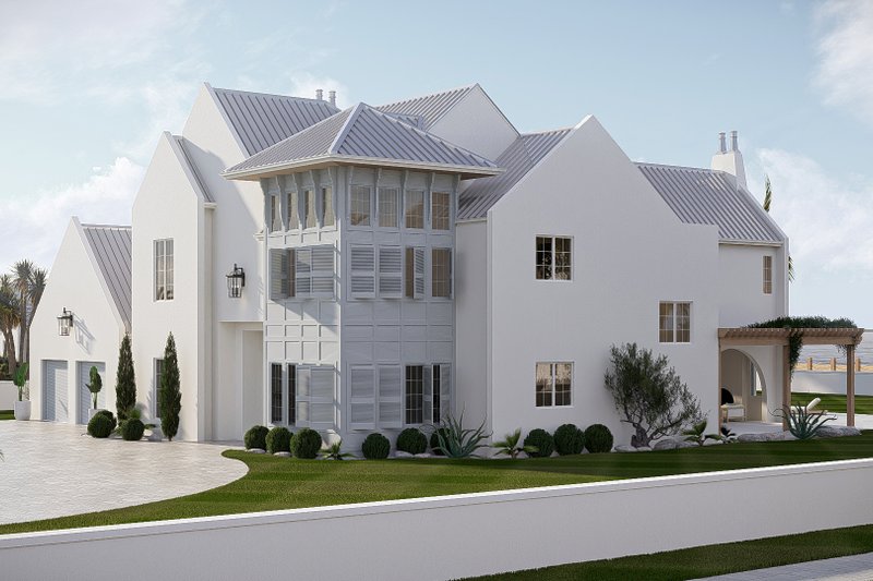 House Blueprint - Exterior - Other Elevation 1 for Beach House Plan #455-765 - 4 bed, 4.5 bath