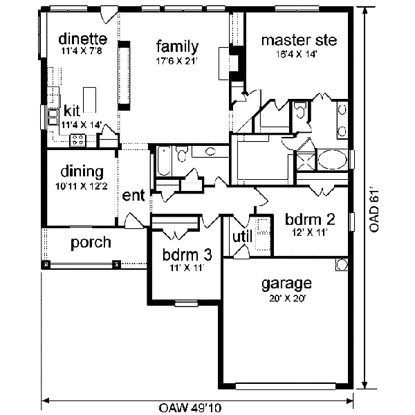 Dream House Plan - Traditional Floor Plan - Main Floor Plan #84-130