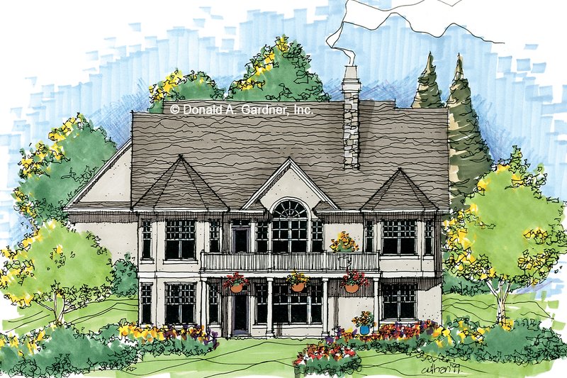 Home Plan - Exterior - Rear Elevation for Craftsman House Plan #929-447 - 4 bed, 3.5 bath