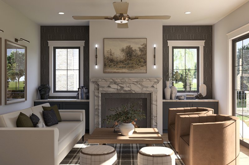 House Design - Interior - Family Room 2 for Colonial House Plan #455-347 - 4 bed, 3.5 bath