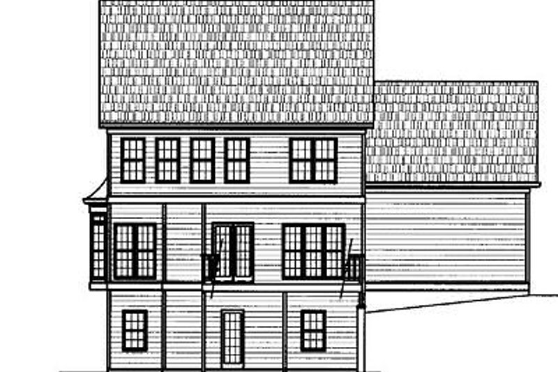 Dream House Plan - Exterior - Rear Elevation for Colonial House Plan #119-280 - 3 bed, 2.5 bath