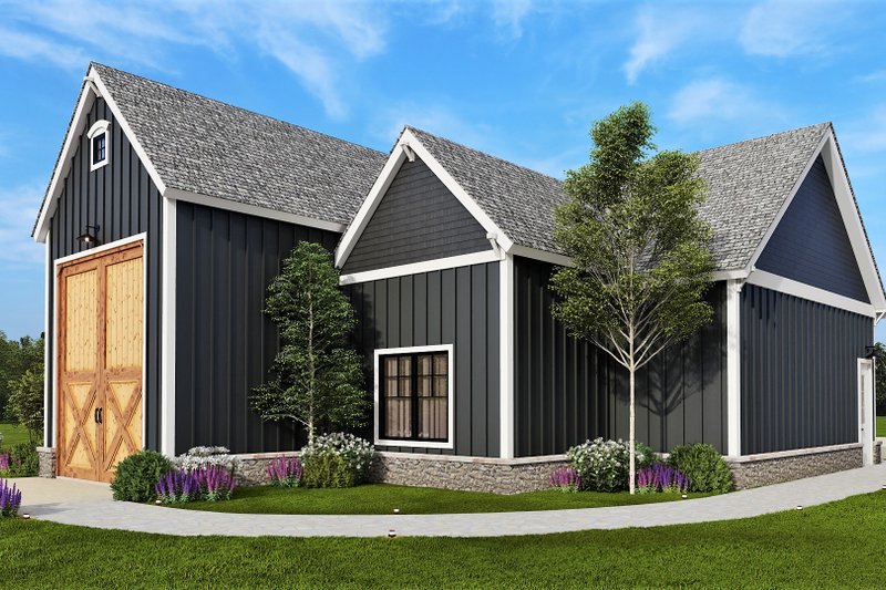 Architectural House Design - Exterior - Rear Elevation 1 for Country House Plan #54-560, 0 bath