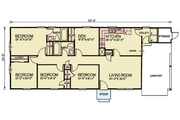 Bungalow Style House Plan - 4 Beds 2 Baths 1266 Sq/Ft Plan #54-604 