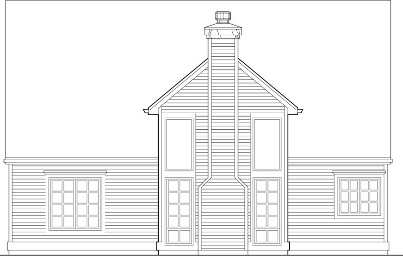 Architectural House Design - Exterior - Rear Elevation for Craftsman House Plan #48-536 - 3 bed, 2 bath
