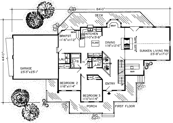 Country Floor Plan - Main Floor Plan #312-181