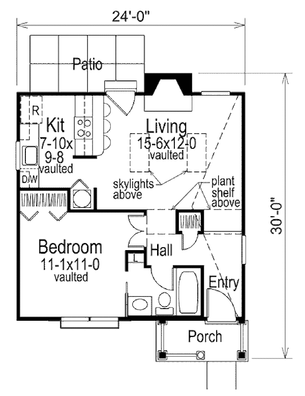 Cottage Floor Plan - Main Floor Plan #57-267