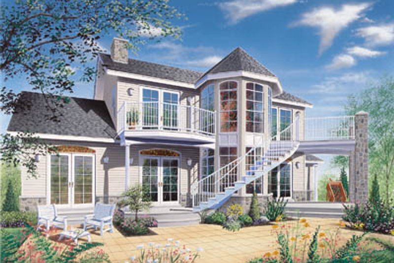 House Blueprint - Country Exterior - Front Elevation Plan #23-252