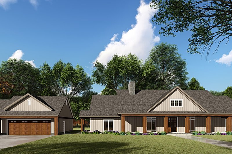 Dream House Plan - Craftsman Exterior - Front Elevation Plan #923-142