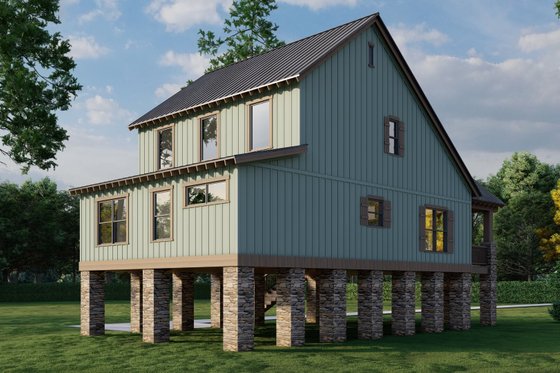 Exterior - Other Elevation 2 for Beach House Plan #923-414 - 3 bed, 2.5 bath