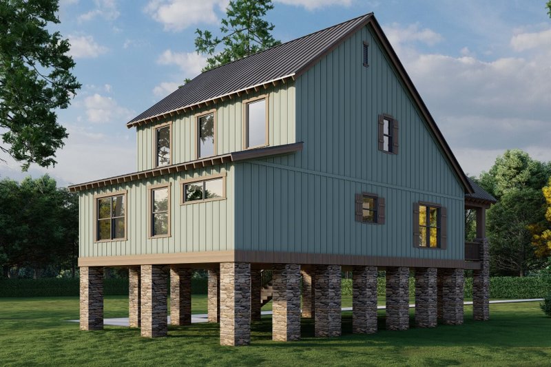 Architectural House Design - Exterior - Other Elevation 2 for Beach House Plan #923-414 - 3 bed, 2.5 bath
