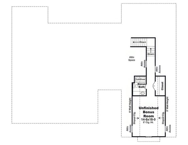 House Blueprint - Farmhouse Floor Plan - Upper Floor Plan #21-604
