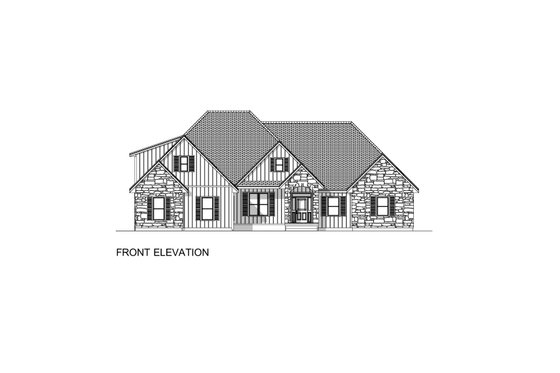 Exterior - Front Elevation 6 for Craftsman House Plan #1084-4 - 3 bed, 2.5 bath