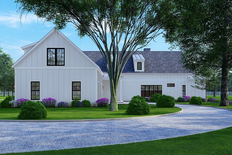 Architectural House Design - Exterior - Rear Elevation 1 for Ranch House Plan #54-400 - 3 bed, 3.5 bath