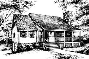 Country Exterior - Front Elevation Plan #10-229