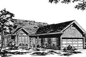Cottage Exterior - Front Elevation Plan #30-159