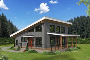 Modern Exterior - Front Elevation Plan #932-743